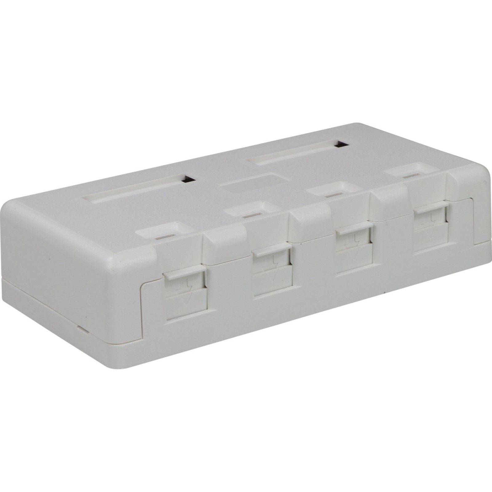 Boîtier de montage en surface Excel Plus de cat. 5e, 4 ports, blanc