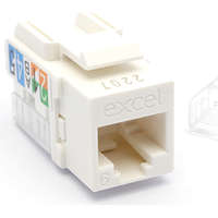 Excel Cat6 UTP Unscreened Keystone Jack IDC Punch Down White