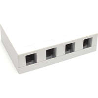 Excel 4 Port Keystone Surface Mount Box Signal White