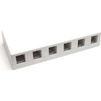 Excel 6 Port Keystone Surface Mount Box Signal White