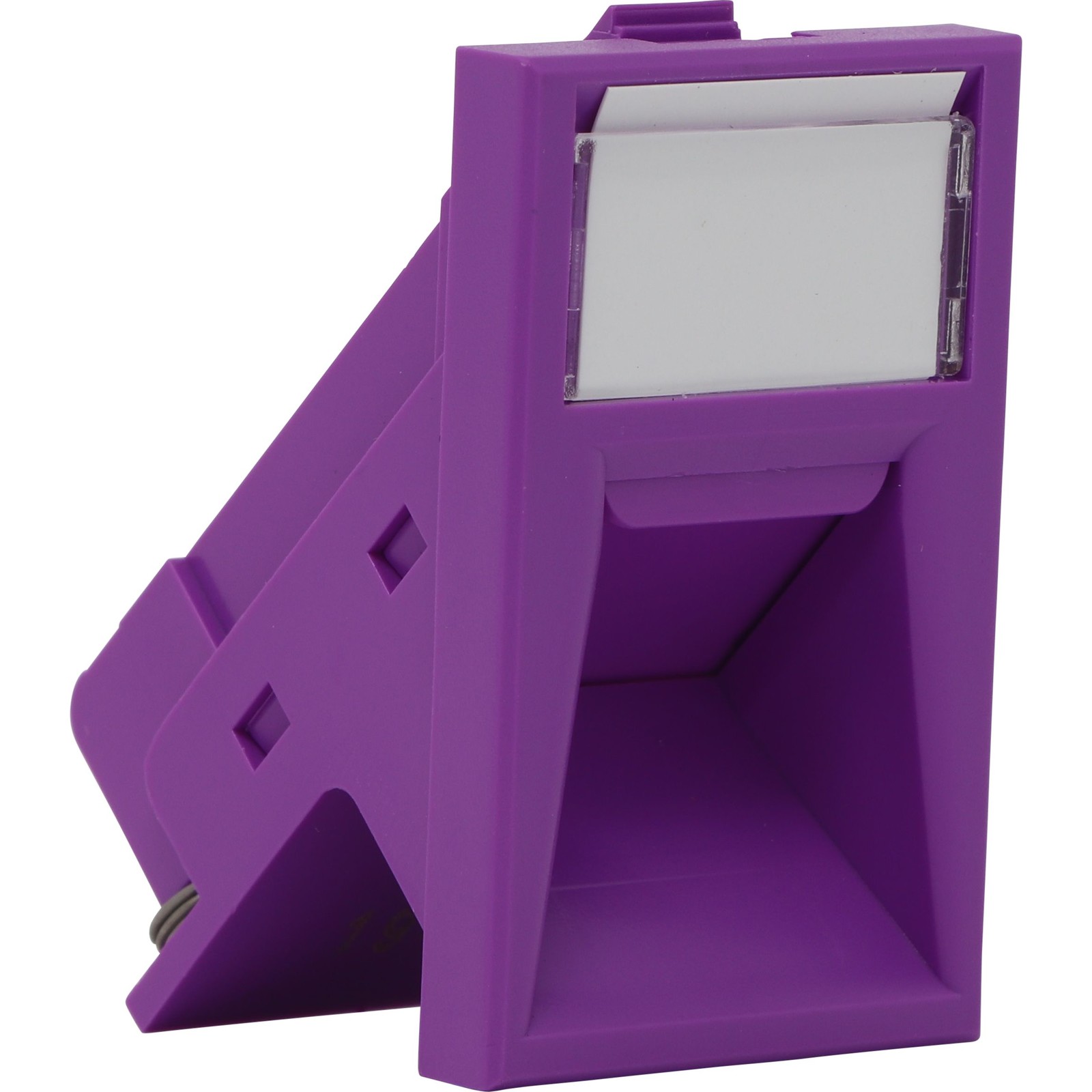 Plastron Excel incliné pour noyau keystone, type 6c, 38,5 x 25mm, violet