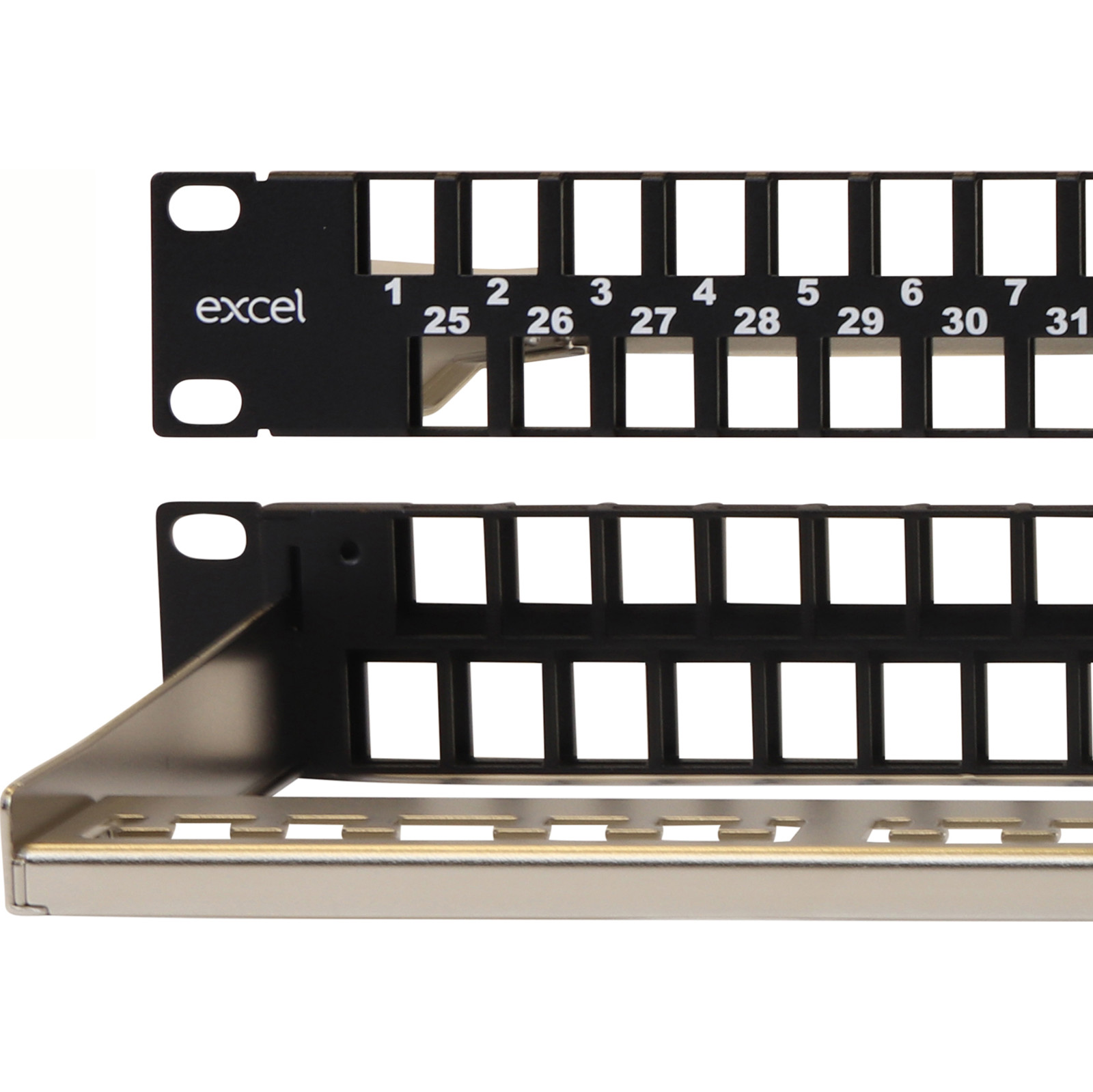 Panneau cuivre vide Excel pour modules keystone - 48 ports, non blindé, 1U - no