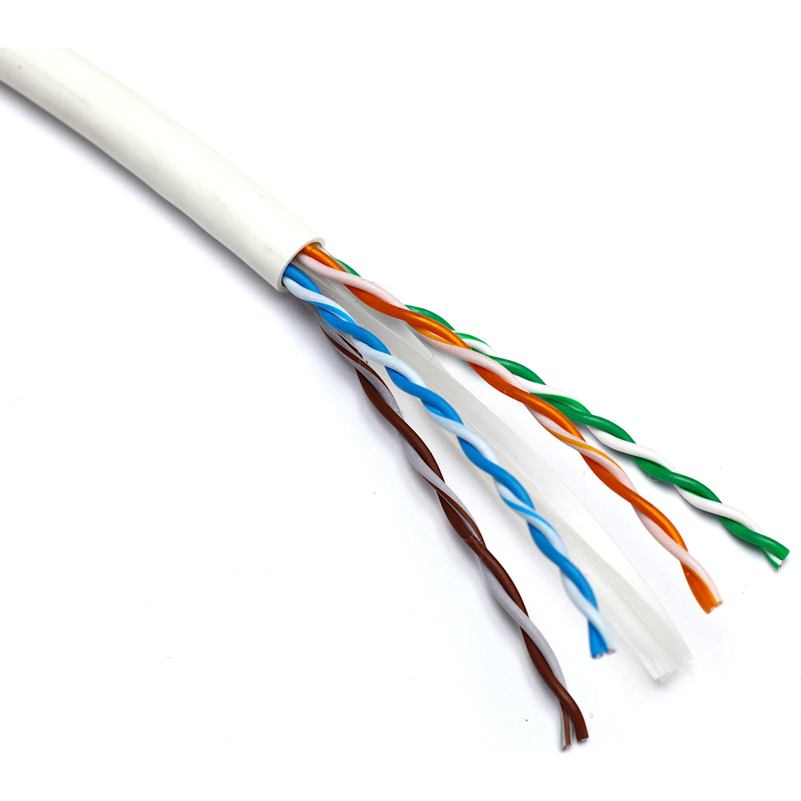 Câble de catégorie 6 U UTP 24AWG Dca LS0H, Boîte de 100m - Blanc