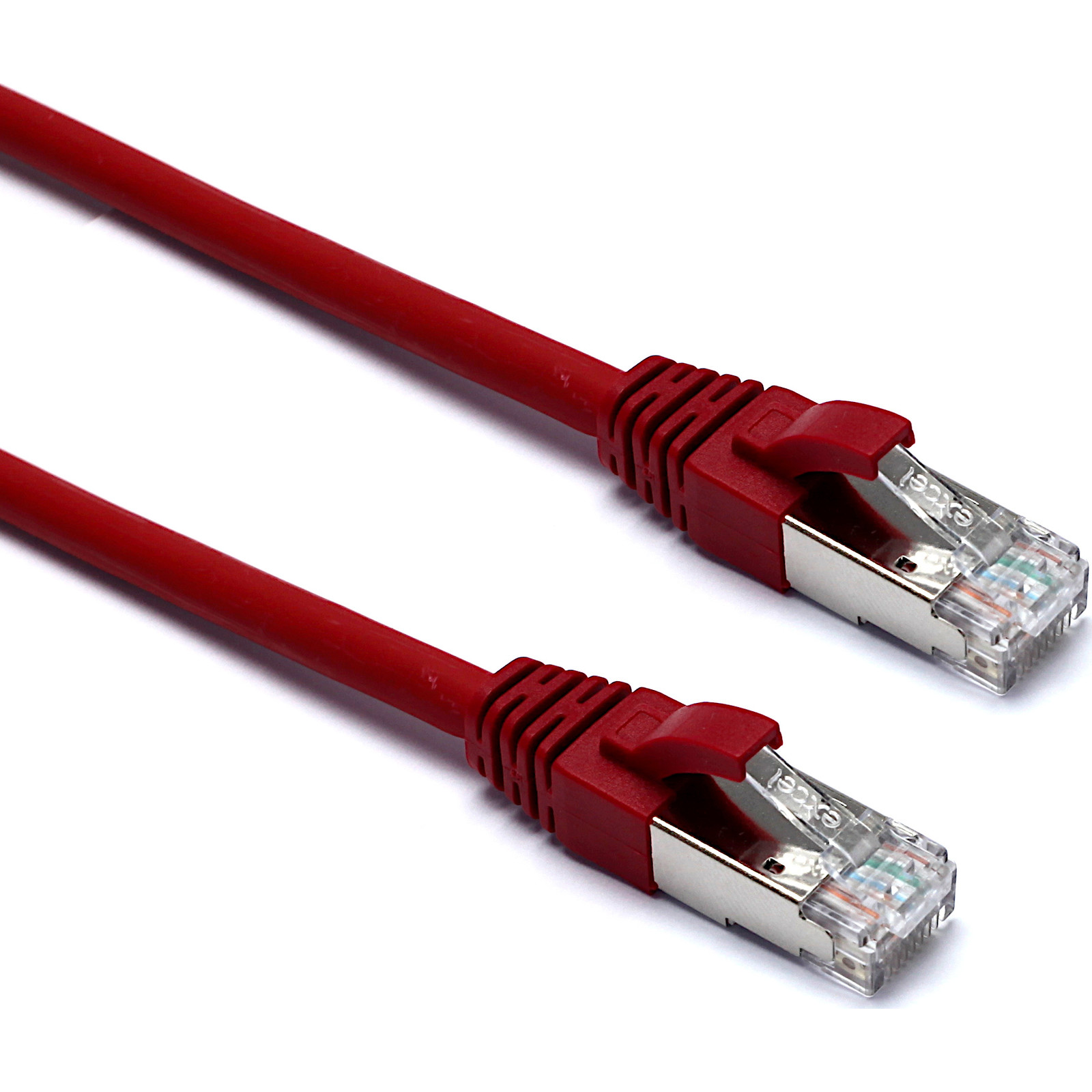 EXCEL CAT6A 2M FFTP LSOH PATCH LEAD RED