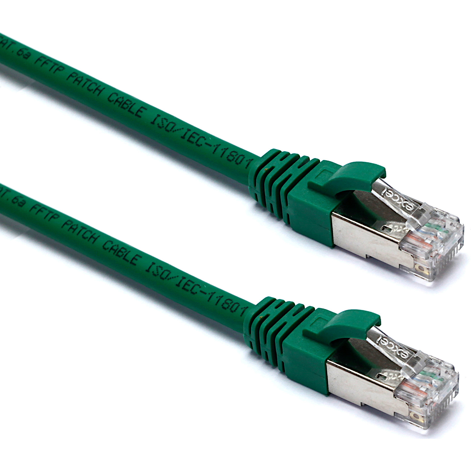 EXCEL CAT6A 2M FFTP LSOH PATCH LEAD GREE