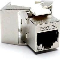 Excel Cat6A FTP Screened Keystone Jack Toolless Silver