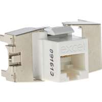 Excel Cat6A UTP Unscreened Low Profile Keystone Jack Toolless White (Box 24)