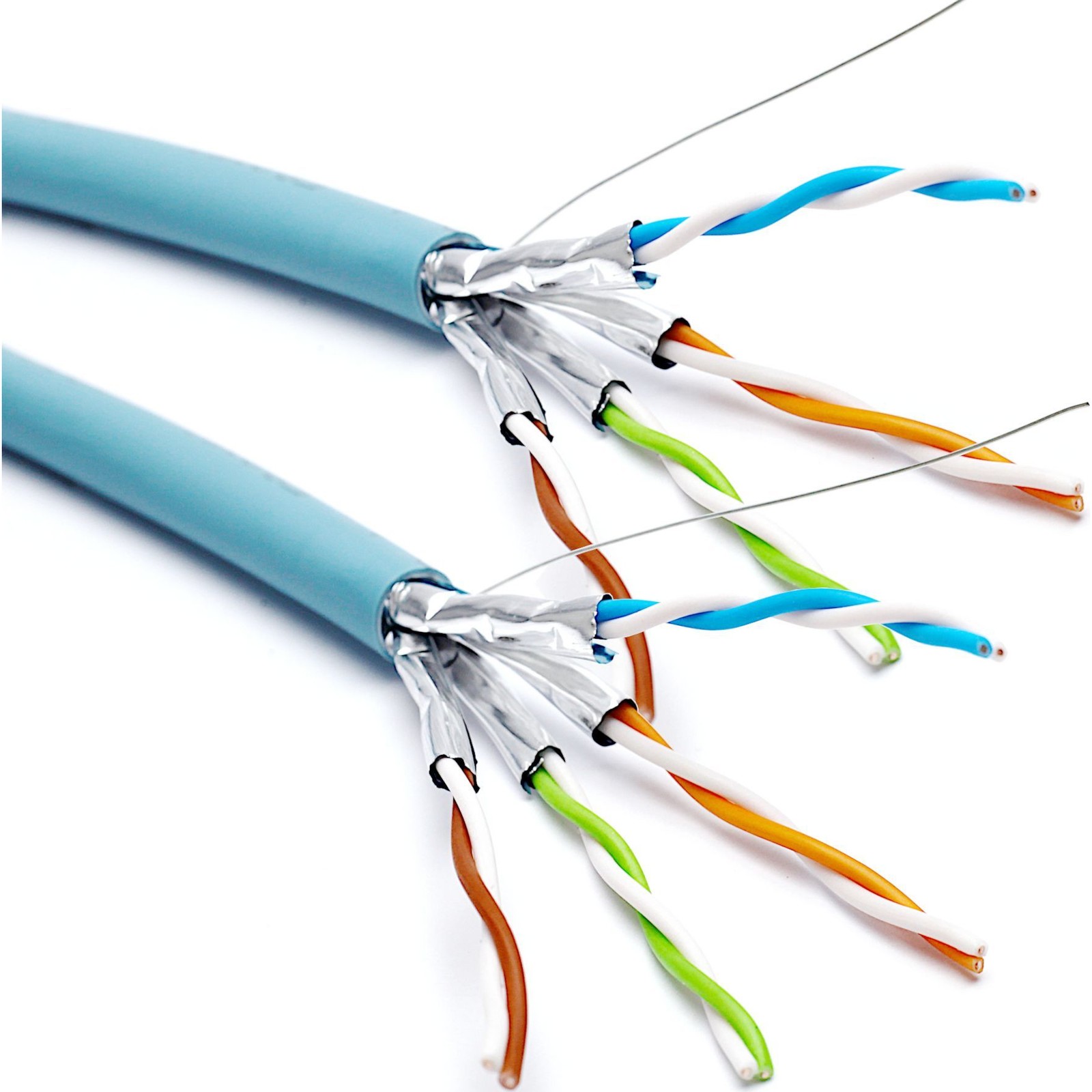 EXCEL CAT6a F/FTP CABLE LSOH 2x500M-ICE BLUE - Dca