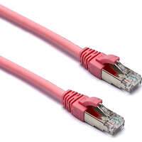 Excel Cat6A Patch Lead F/FTP Shielded LSOH Blade Booted 1 m Pink