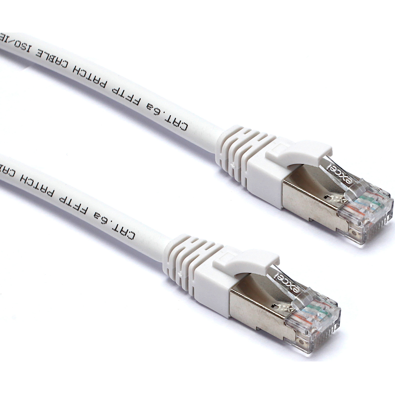 EXCEL CAT6a F/FTP LSOH CORDONS 10M-BLANC