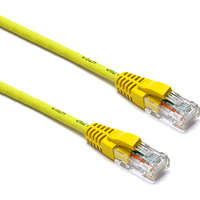 Excel Cat6 Patch Lead U/UTP Unshielded LSOH Blade Booted 1m Yellow