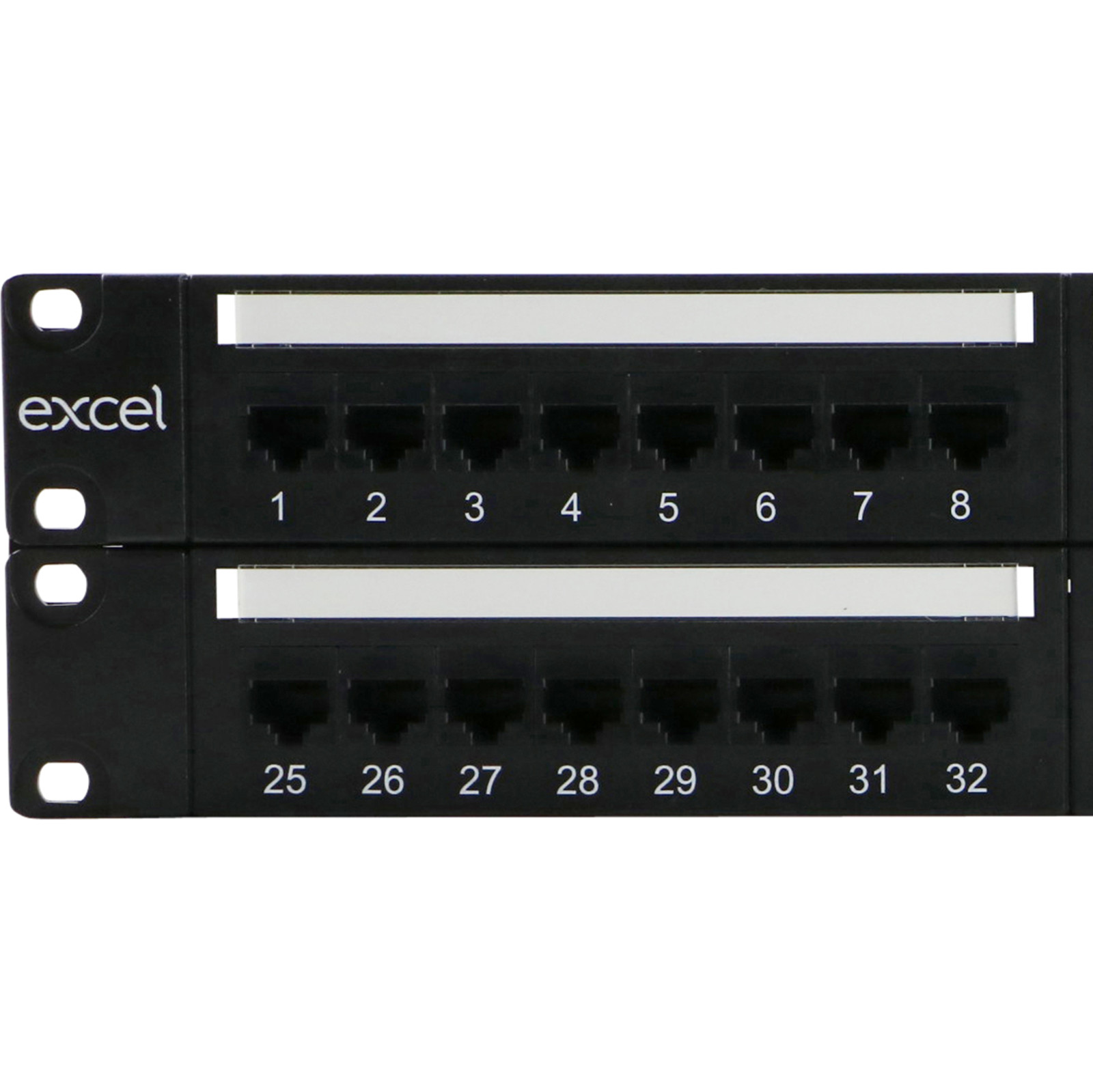 Panneau cuivre Excel Plus de catégorie 6, non blindé - 48 ports, 2U - noir