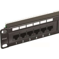 Excel Cat5e 24 Port Unscreened Patch Panel 1U LSA Punch Down Black