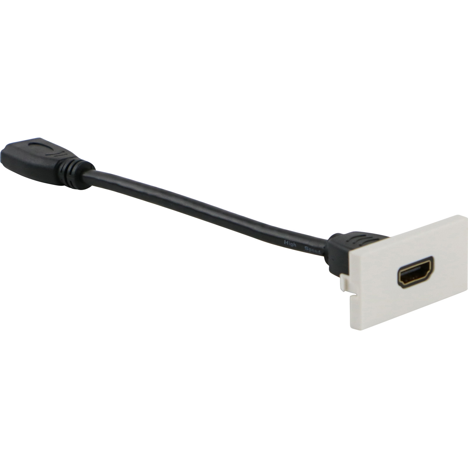 Adaptateur à cliquet HDMI v.1.4 25x50 Excel Office avec câble coaxial 150 mm