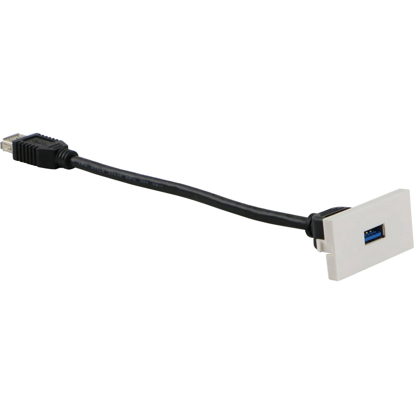 Adaptateur à cliquet USB 3.0 25x50 Excel Office avec câble coaxial 150 mm