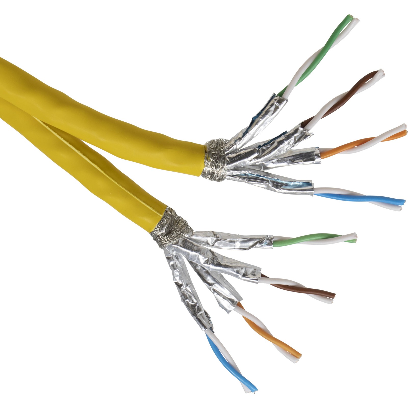 Cable CAT7a S/FTP 2 x 4 pair LSZH JAUNE 1000Mhz T500 - EUROCLASSE Dca - EXCEL