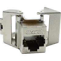 Excel Cat6A FTP Screened Low Profile Keystone Jack Toolless Silver