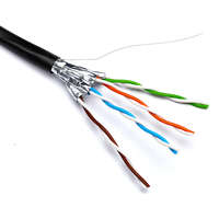 Excel Solid Cat6A Cable U/FTP PE External Fca 500m Reel - Black