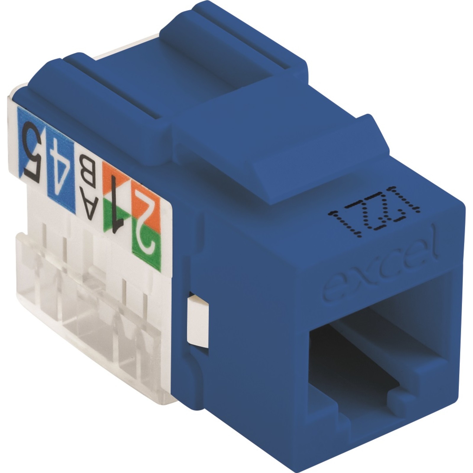 Noyau keystone RJ45 non blindé de catégorie 6 Excel - bleu