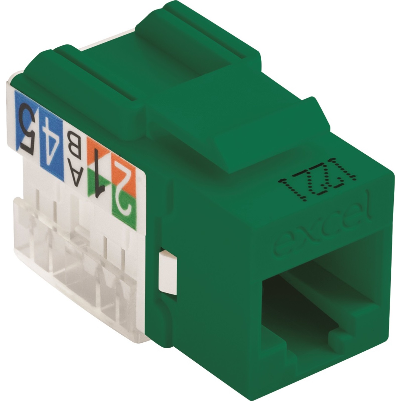 Noyau keystone RJ45 non blindé de catégorie 6 Excel - vert