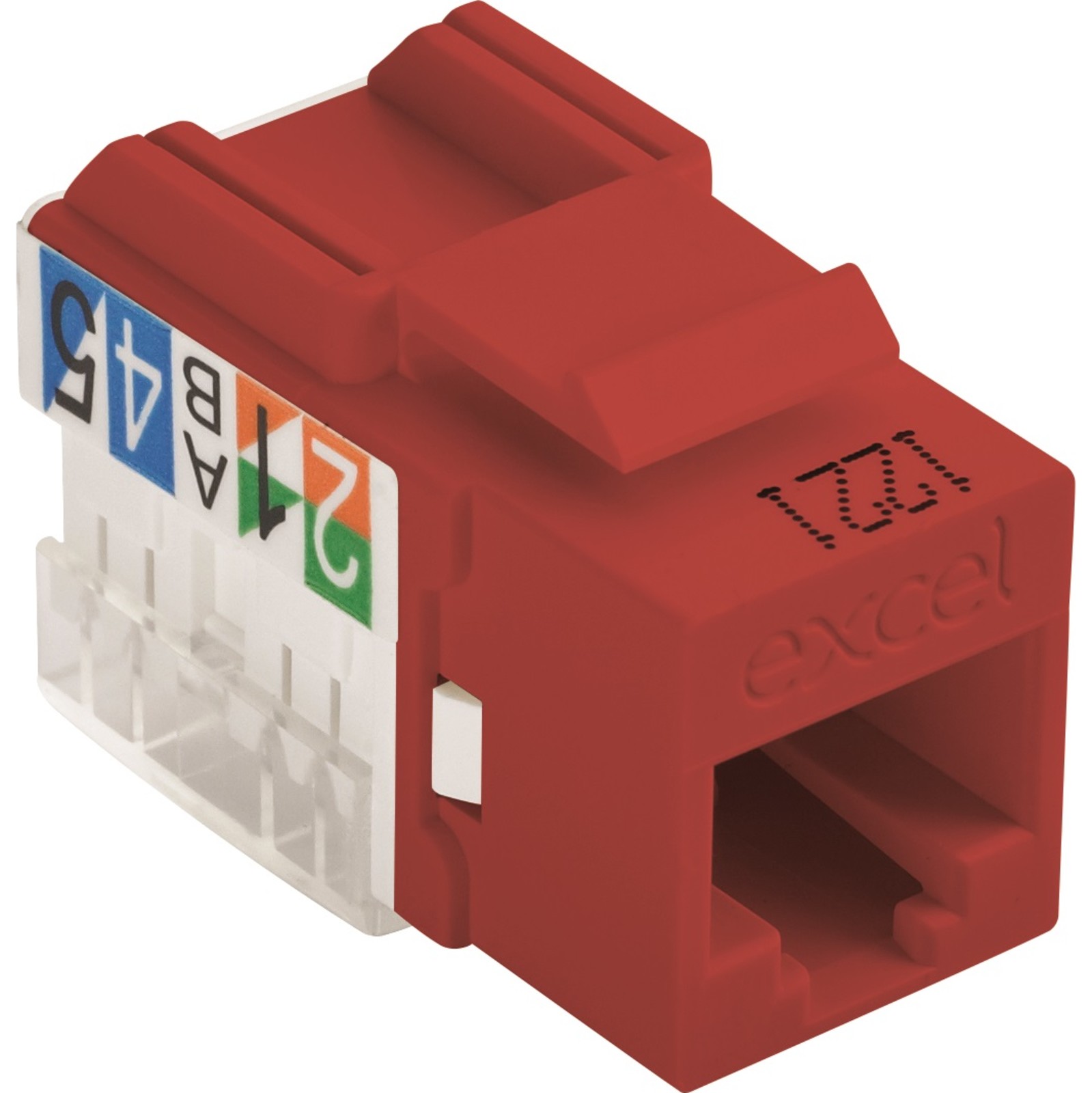 Noyau keystone RJ45 non blindé de catégorie 6 Excel - rouge