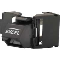 Excel Cat6 UTP Unscreened Angled Keystone Jack Toolless Black (Box 24)