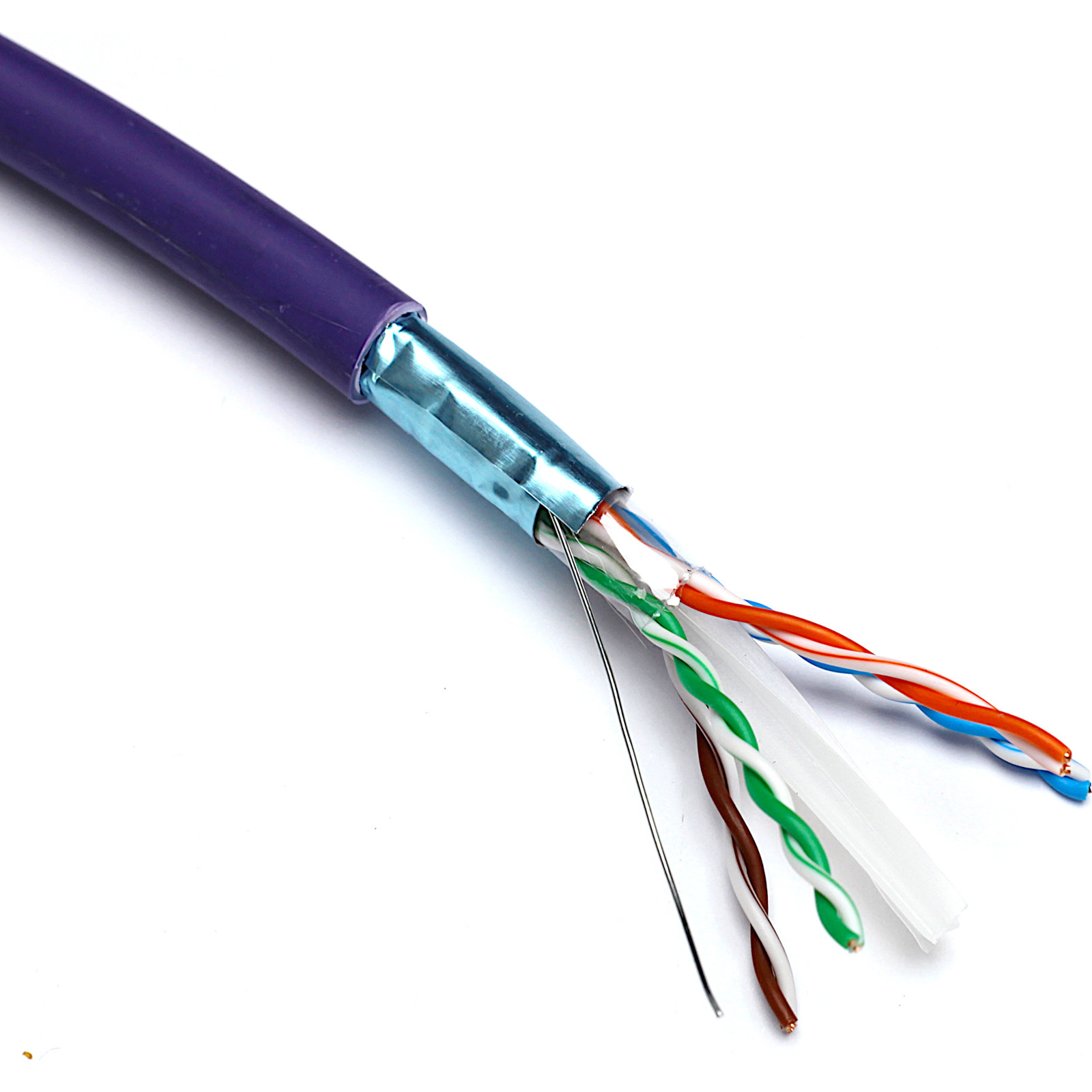 Câble de catégorie 6 F UTP B2ca LS0H, Bobine de 500m - Violet