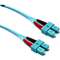 Excel Enbeam OM3 Fibre Optic Patch Lead SC-SC Multimode 50/125 DX LS0H Aqua 1 m