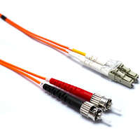 Excel Enbeam OM2 Fibre Optic Patch Lead LC-ST Multimode 50/125 DX LS0H Orange 5 m