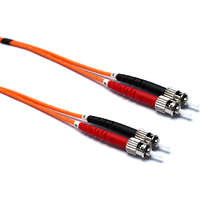 Excel Enbeam OM2 Fibre Optic Patch Lead ST-ST Multimode 50/125 DX LS0H Orange 1 m