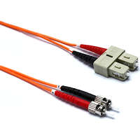 Excel Enbeam OM2 Fibre Optic Patch Lead ST-SC Multimode 50/125 DX LS0H Orange 1 m