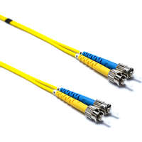 Excel Enbeam OS2 Fibre Optic Patch Lead ST-ST Singlemode 9/125 DX LS0H Yellow 1 m