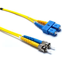 Excel Enbeam OS2 Fibre Optic Patch Lead ST-SC Singlemode 9/125 DX LS0H Yellow 1 m