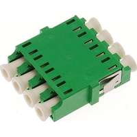 Excel Enbeam LC APC Quad OS2 Singlemode Flangeless Adaptor Green (6-Pack)