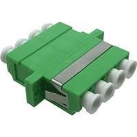 Excel Enbeam LC APC Quad OS2 Singlemode Flanged Adaptor Green (6-Pack)