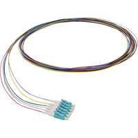 Excel Enbeam Fibre Pigtail OM3 50/125 LC/UPC Tight Buffered 12-Colour Pack (TIA 598) 2 m