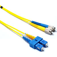 Excel Enbeam OS2 Fibre Optic Patch Lead FC-SC Singlemode 9/125 DX LS0H Yellow 10 m