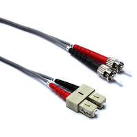 Excel Enbeam OM1 Fibre Optic Patch Lead ST-SC Multimode 62.5/125 DX LS0H Grey 15 m
