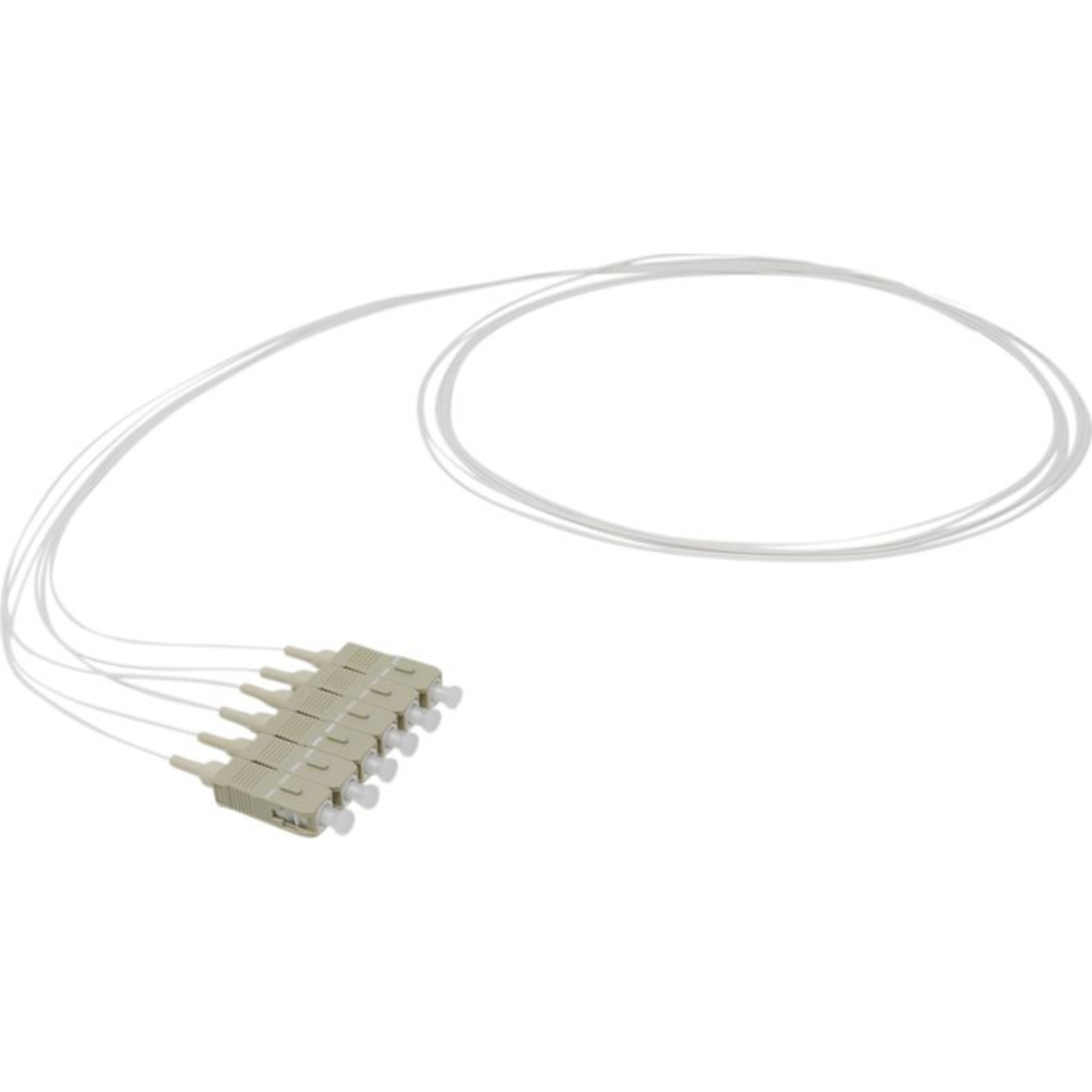 Pigtail fibre Enbeam OM2 50 125 SC UPC blanc paquet de 12- 1m