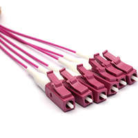 Excel Enbeam Fibre Pigtail OM4 50/125 LC/UPC Violet 1 m (12-Pack)