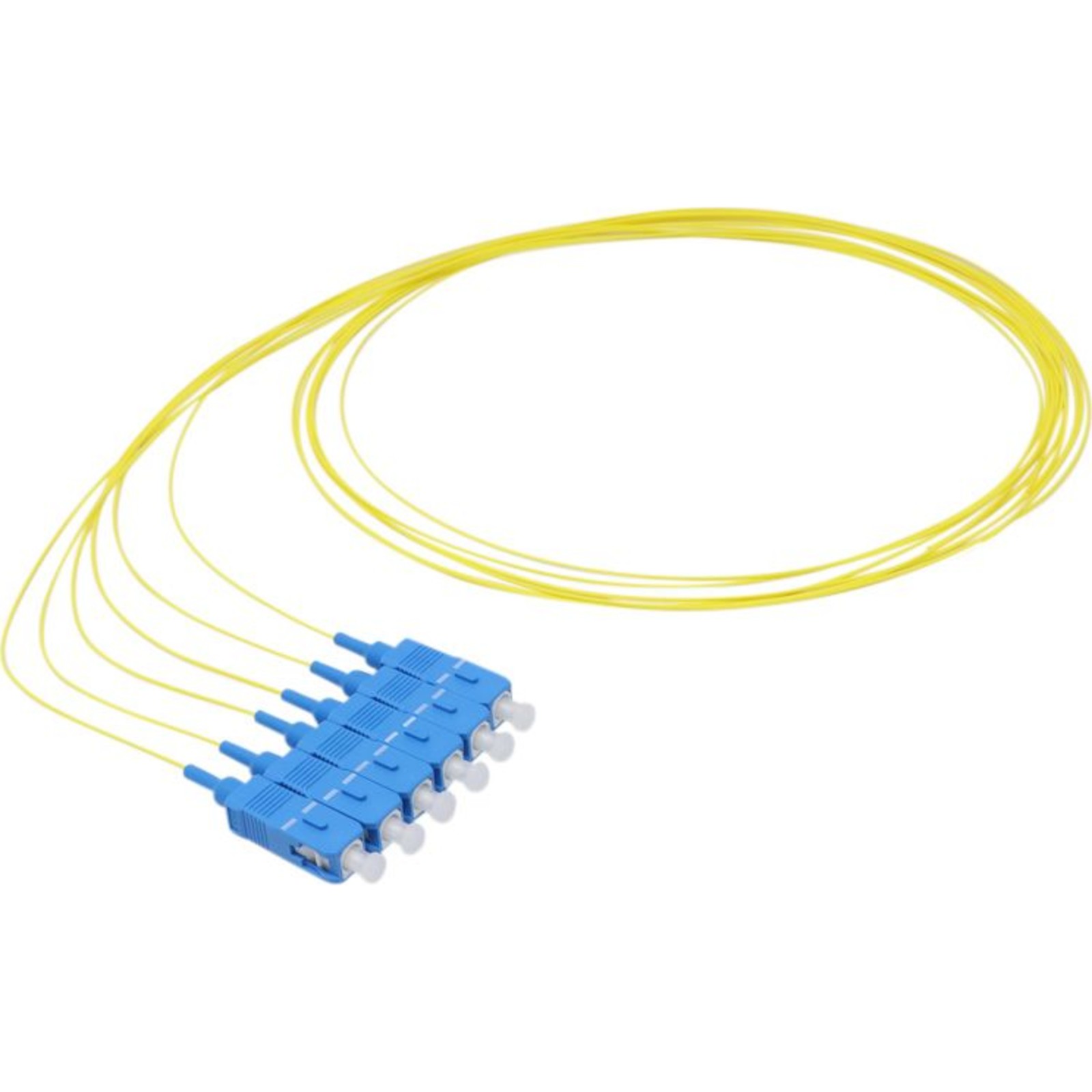 Pigtail fibre Enbeam OS2 9 125 SC UPC jaune paquet de 12- 1m