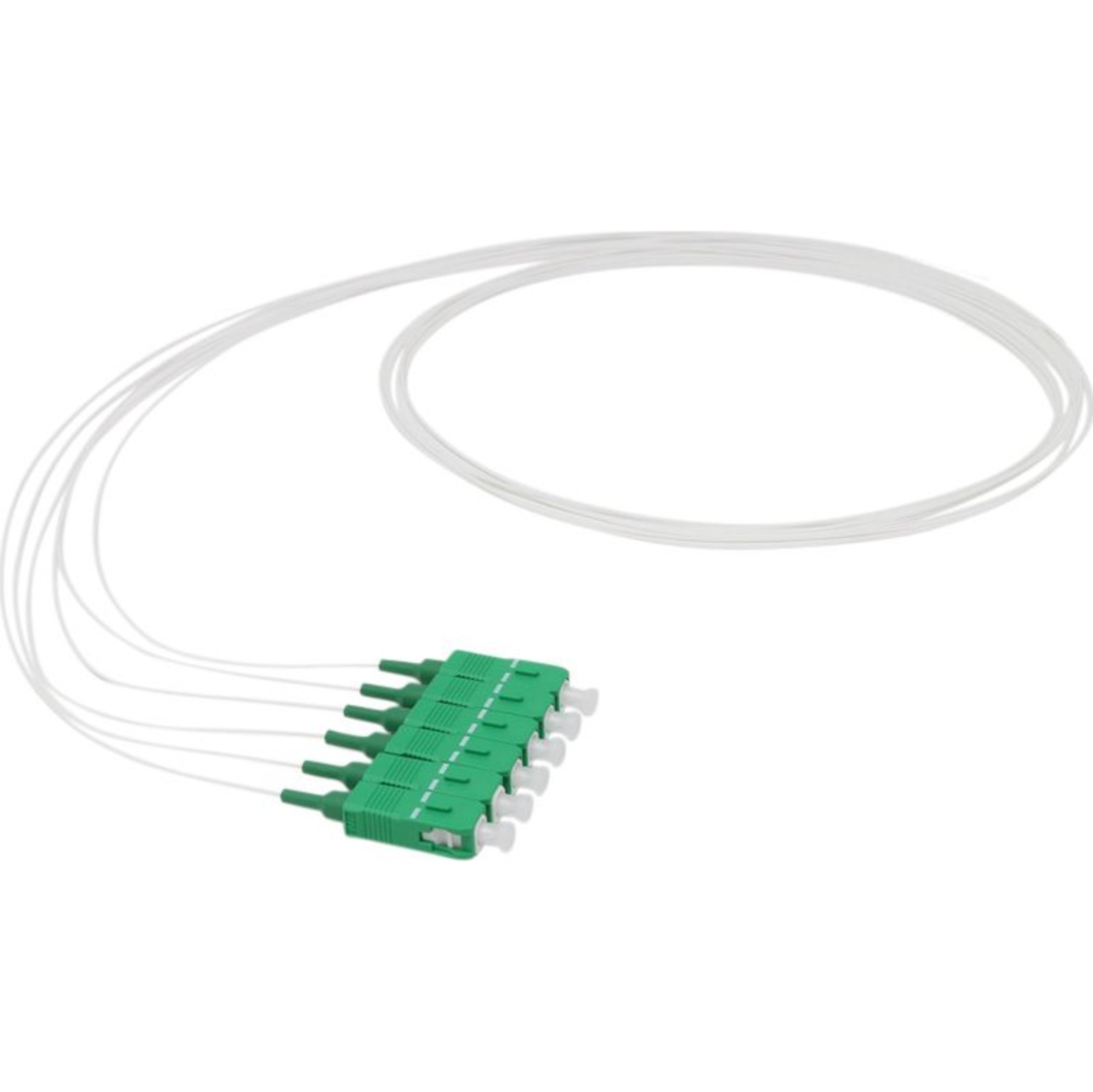 Pigtail fibre Enbeam OS2 9 125 SC APC blanc paquet de 12- 1m