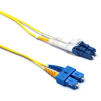 Excel Enbeam OS2 Fibre Optic Patch Lead LC-SC Singlemode 9/125 DX LS0H Yellow 1 m