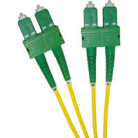 Excel Enbeam OS2 Fibre Optic Patch Lead SC/APC-SC/APC Singlemode 9/125 DX LS0H Yellow 3 m