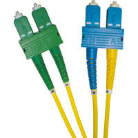 Excel Enbeam OS2 Fibre Optic Patch Lead SC/APC-SC/UPC Singlemode 9/125 DX LS0H Yellow 1 m