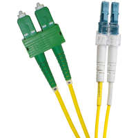 Excel Enbeam OS2 Fibre Optic Patch Lead SC/APC-LC/UPC Singlemode 9/125 DX LS0H Yellow 1 m