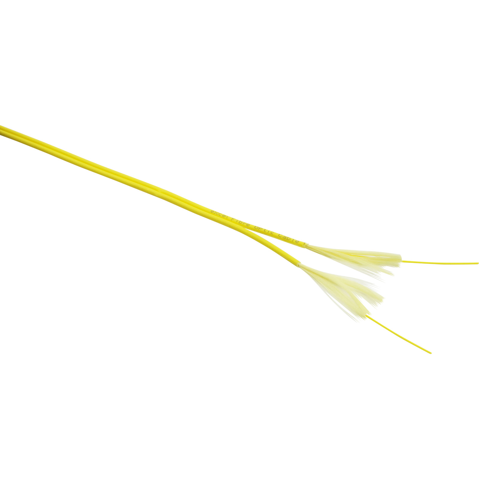 Câble fibre optique Enbeam OS2 monomodo 9 125 2 brins Zipcord LS0H - jaune