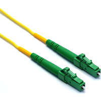 Excel Enbeam OS2 Fibre Optic Patch Lead 2 mm LC/APC-LC/APC SM 9/125 SX LS0H Yellow 0.5 m