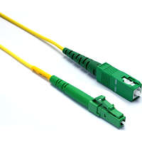 Excel Enbeam OS2 Fibre Optic Patch Lead 2 mm SC/APC-LC/APC SM 9/125 SX LS0H Yellow 2 m