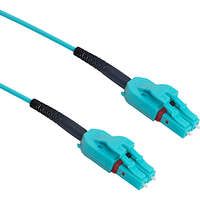 Excel Enbeam OM3 Fibre Optic Patch Lead Uniboot LC-LC Multimode 50/125 DX LS0H Aqua 15 m